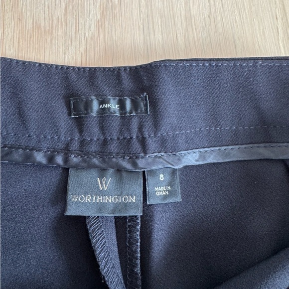 Worthington Ankle Slacks Pants Black Trousers Size 8 - Picture 3 of 4